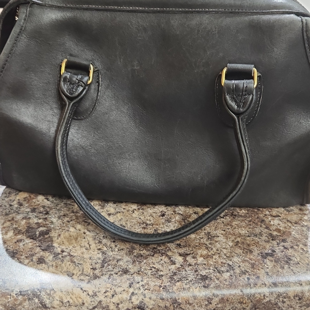Vintage Coach Black SATCHEL Leather Bag - Picture 2 of 15